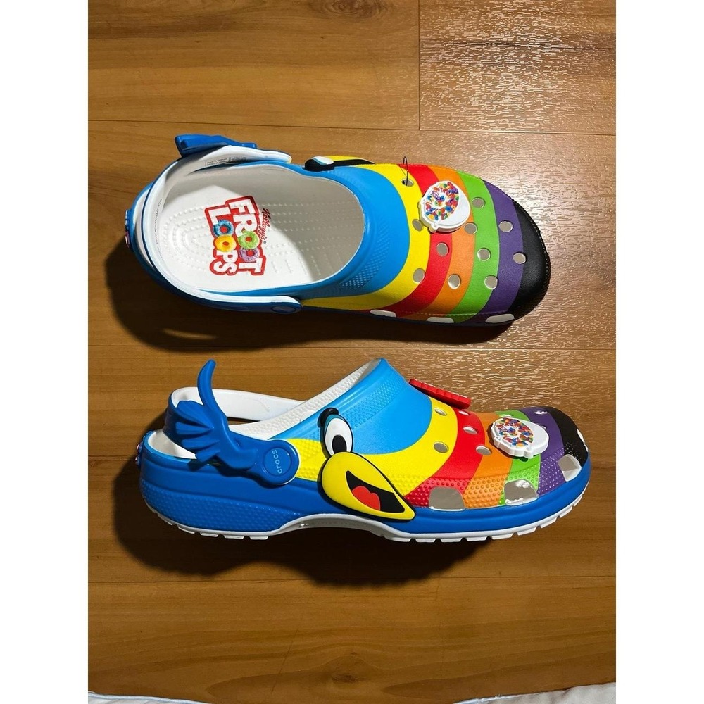 Mens Froot Loops x Crocs Classic Clog 'Toucan Sam' Rare Sandals Shoes